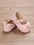 бебешки обувки, стилни обувки за бебета, розови обувки, обувки с панделка, първи стъпки, комфортни обувки за бебета, модни аксесоари за деца