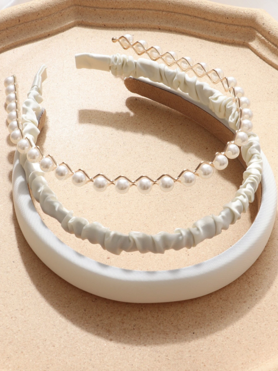 перлени ленти, аксесоари за момичета, елегантни ленти, кремави ленти, детски аксесоари, ленти за глава, луксозни аксесоари за момичета, стилни ленти за момичета, ленти за специални поводи