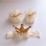 кралски комплект за бебе, чорапи за бебе, панделка за бебе, антиплъзгащи чорапи, подарък за новородено, бебешки аксесоари, кралско бебе