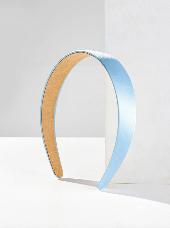 лента за коса момичета, елегантна лента за коса, нежно синя лента, детски аксесоари, стилни аксесоари за момичета, комфортна лента за коса, сатенена лента за коса