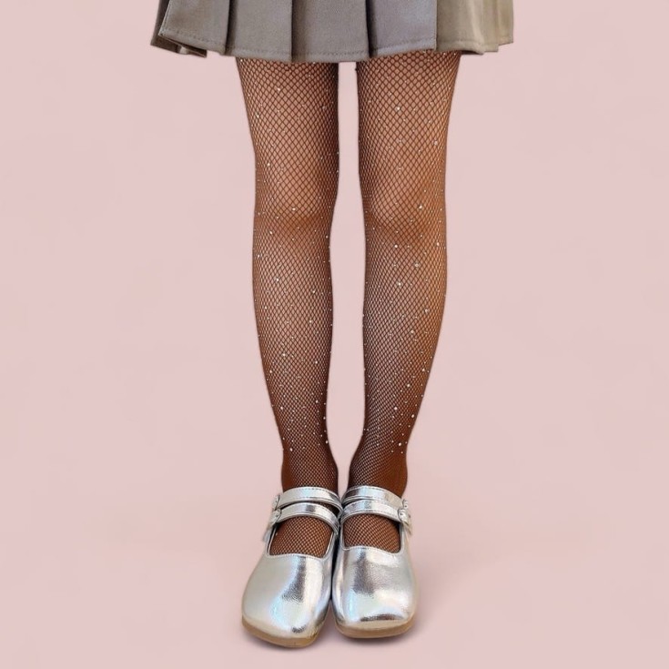 детски панчохи, панчохи кабаре, детска мода, панчохи с цирконии, елегантни детски панчохи, панчохи за момичета, празнични детски дрехи, качествени детски панчохи, ръждиви панчохи