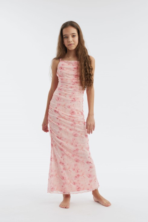 рокля Фиорела, официална рокля за момичета, рокля в розово за деца, цветна рокля за момичета, елегантна детска рокля, рокли за специални случаи, момичешки рокли