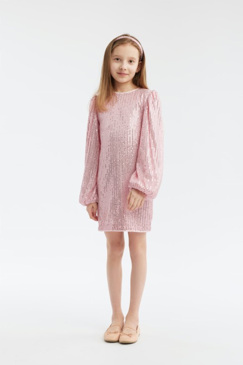 детска рокля, рокля Габриела, розова детска рокля, официална детска рокля, рокля за момичета, елегантни детски дрехи, детска мода, рокля за парти, рокля за бал