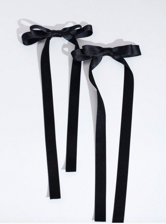 фиби за коса, панделки за коса, елегантни фиби, фиби за момичета, сатенени фиби, детски аксесоари за коса, черни фиби, модни аксесоари за момичета