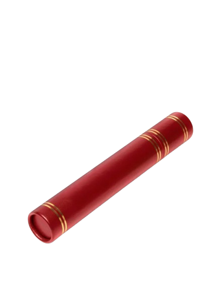 Бордо тубичка за документи с златни акценти