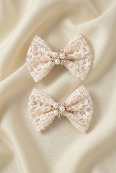 Комплект кокали, Дантелени аксесоари, Ръчно изработени, Елегантни момичета, Висококачествени материали, Идеален избор, Специални поводи, Дъщеря, Детски аксесоари