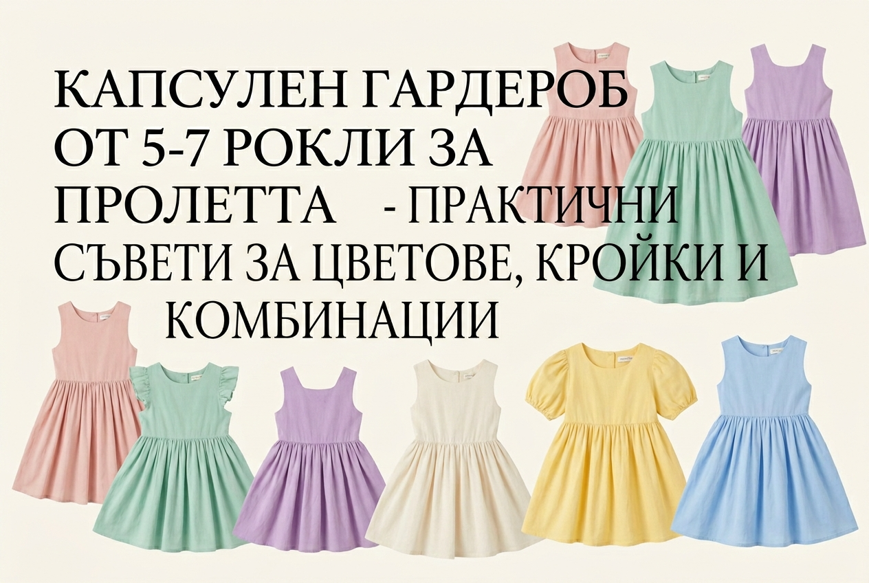 Как да създадем капсулен гардероб от ежедневни детски рокли за пролетта