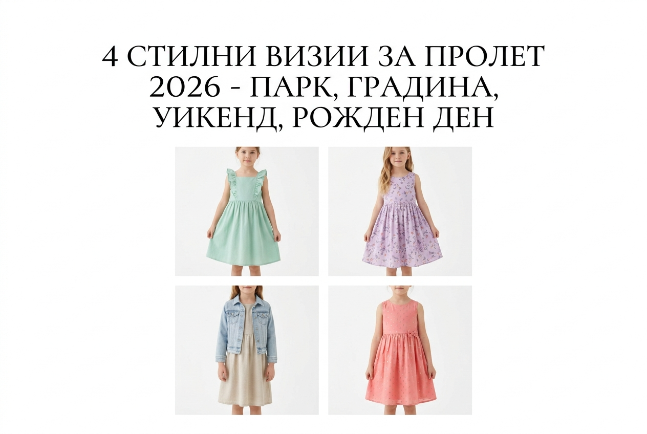 Ежедневни детски рокли за игра и разходки: Стилни визии за пролет 2026